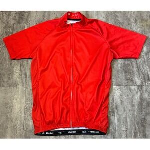 BICYCLE BOOTH Shirt Bike Cycling Jersey Top Lightweight Men's Red SIZE M